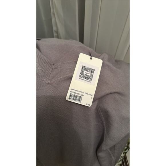 Zadig & Voltaire Happy Army Studded Elbow V Neck Sweater - Picture 3 of 6